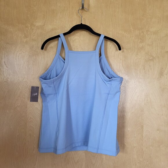 J. Jill Fit Performance Shelf-Bra Tank French Blue Size Large - Picture 3 of 10